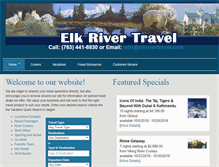 Tablet Screenshot of elkrivertravel.com